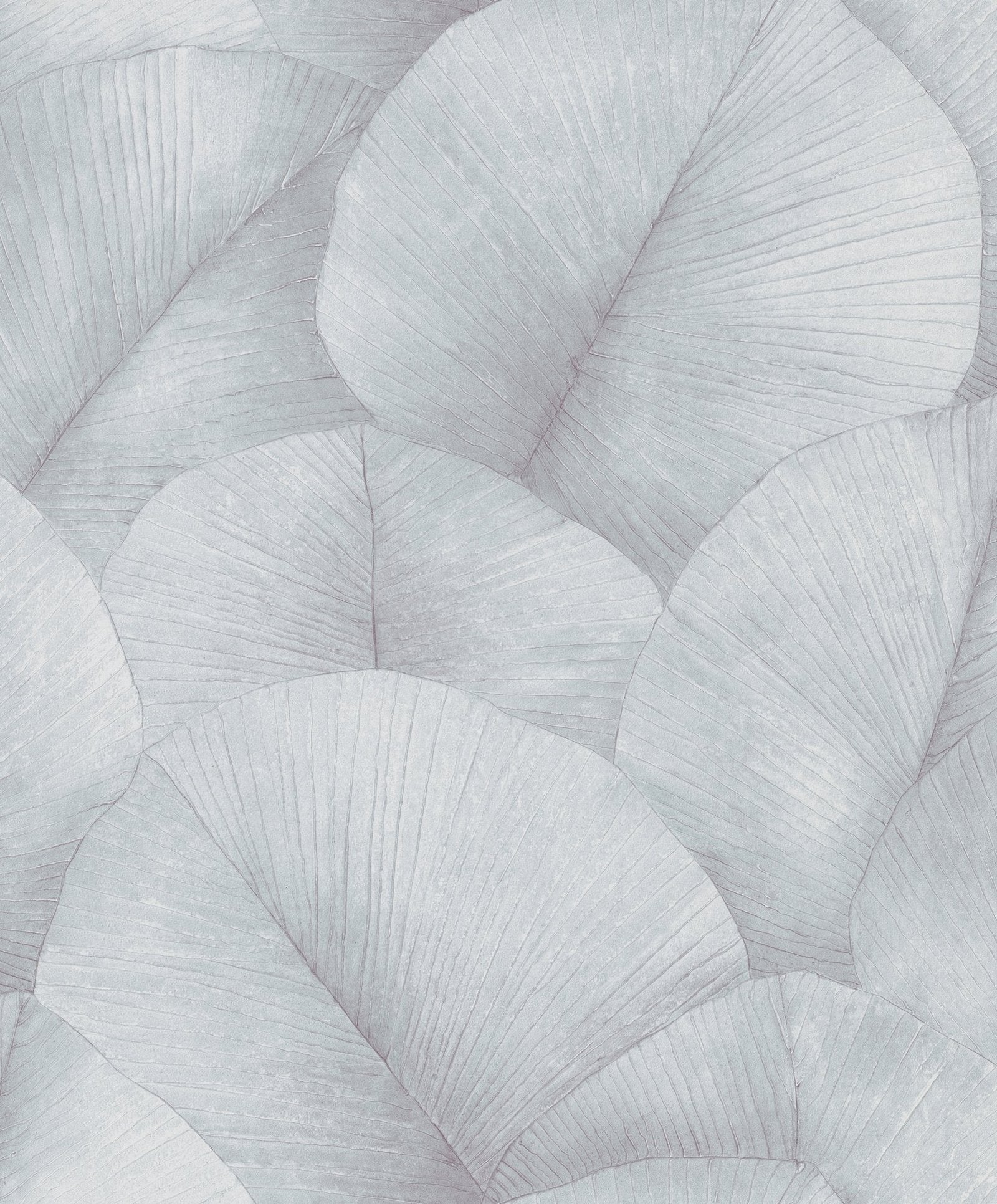 Palm Leaf wallpaper in silver grey color - pattern number 34512 - by Galerie in the Kumano collection
