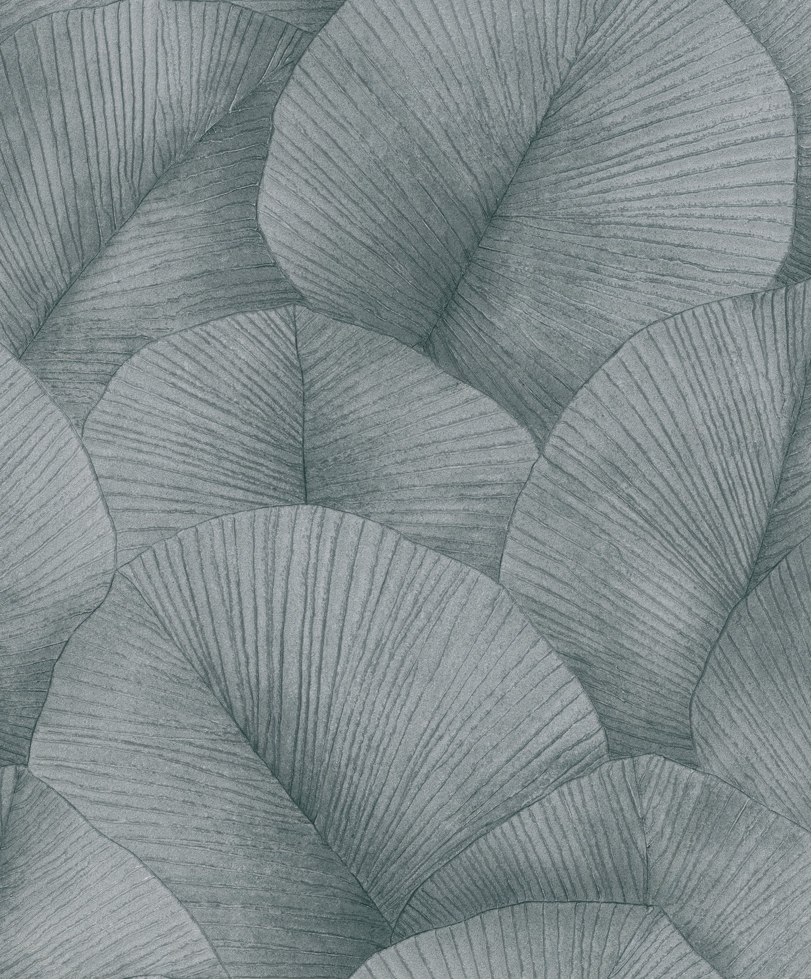 Palm Leaf wallpaper in silver grey color - pattern number 34514 - by Galerie in the Kumano collection