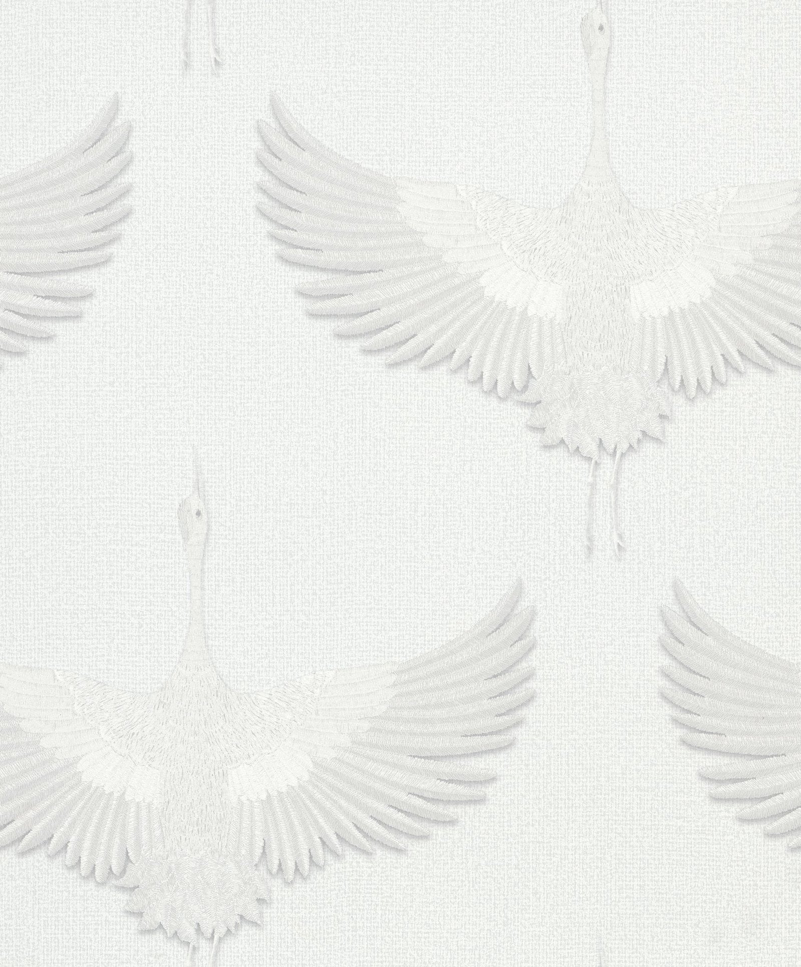 Stork wallpaper in white color - pattern number 34528 - by Galerie in the Kumano collection