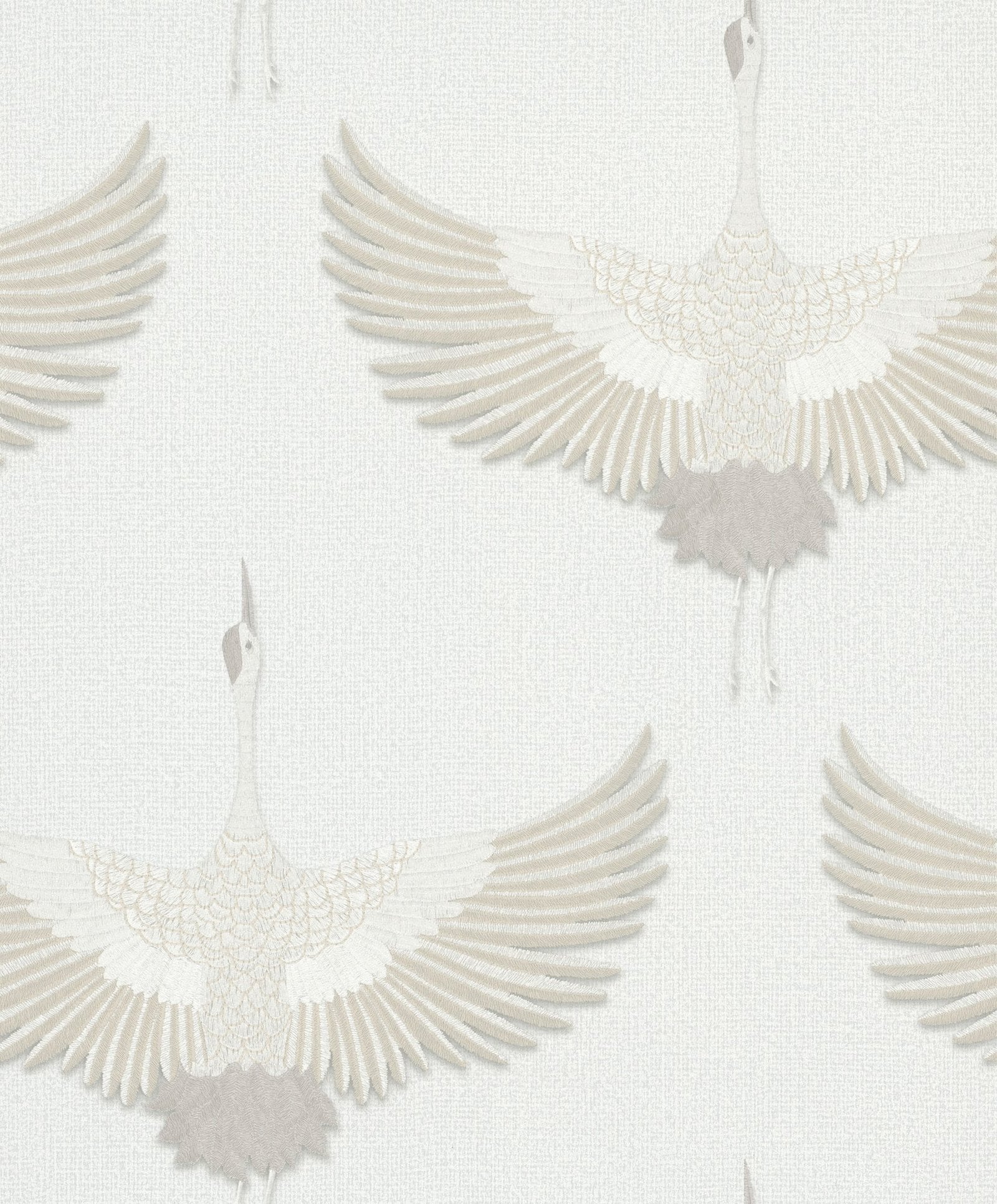 Stork wallpaper in beige color - pattern number 34529 - by Galerie in the Kumano collection