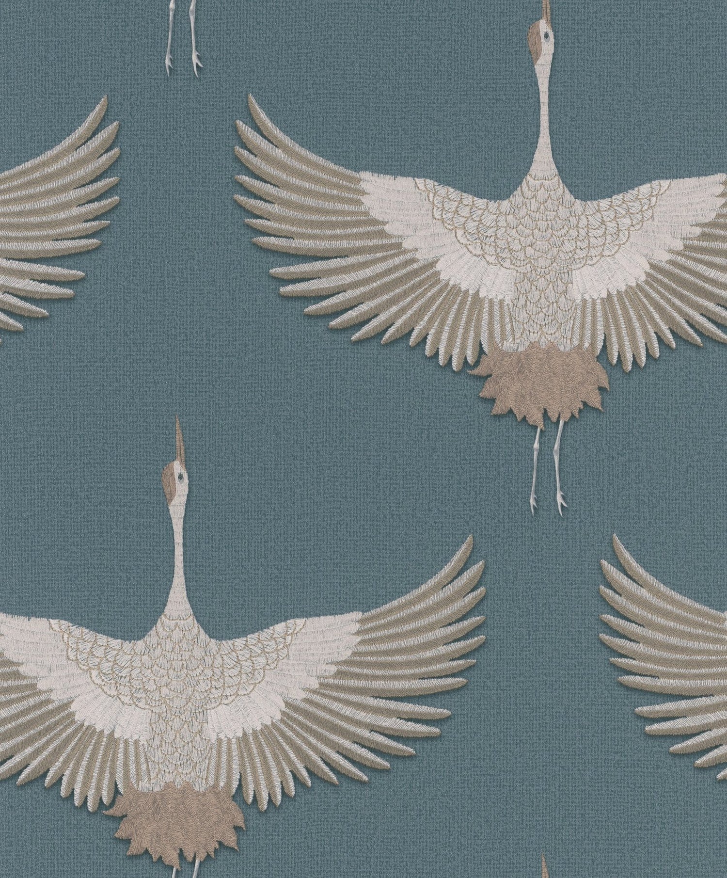 Stork wallpaper in blue color - pattern number 34531 - by Galerie in the Kumano collection