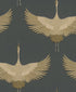 Stork wallpaper in gold color - pattern number 34532 - by Galerie in the Kumano collection