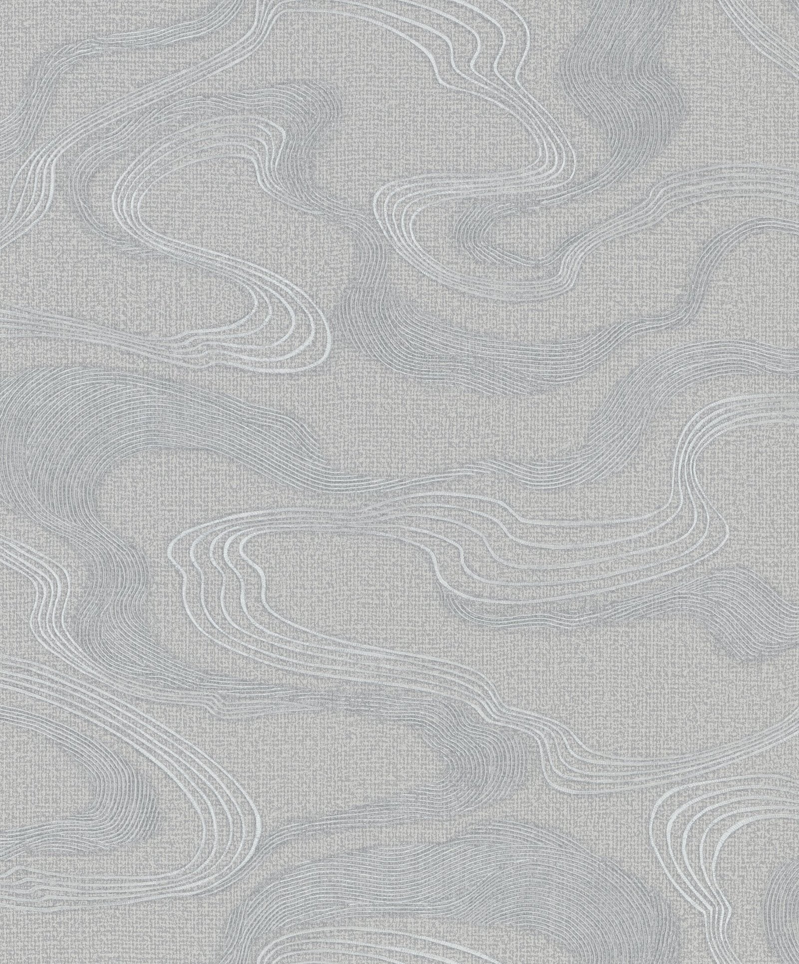 Flow wallpaper in silver grey color - pattern number 34536 - by Galerie in the Kumano collection