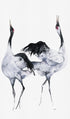 Painted Crane Mural mural in white color - pattern number 34595 - by Galerie in the Kumano collection