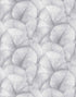 Repeatable Palm Leaf Mural mural in silver grey color - pattern number 34598 - by Galerie in the Kumano collection
