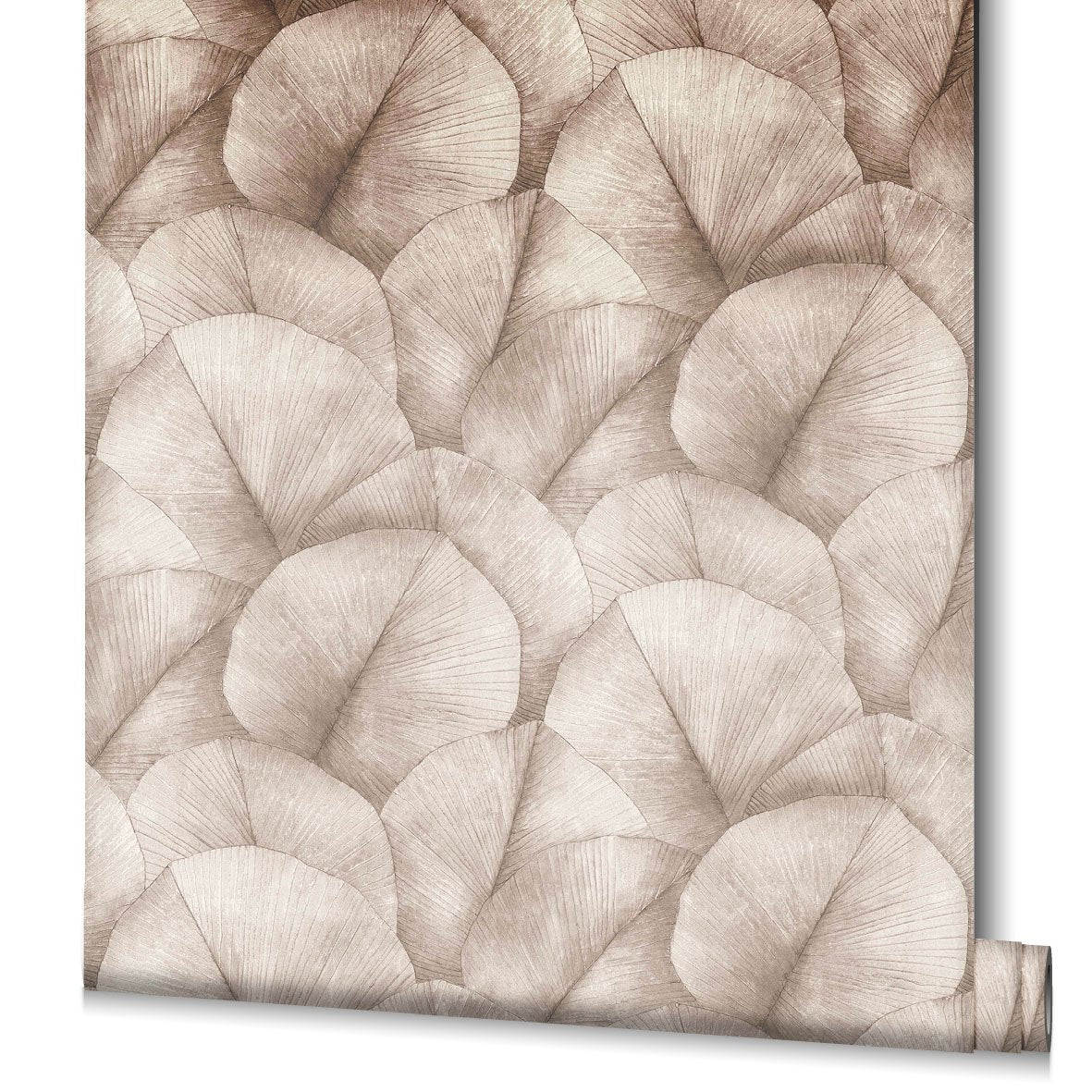 Repeatable Palm Leaf Mural mural in beige color - pattern number 34599 - by Galerie in the Kumano collection