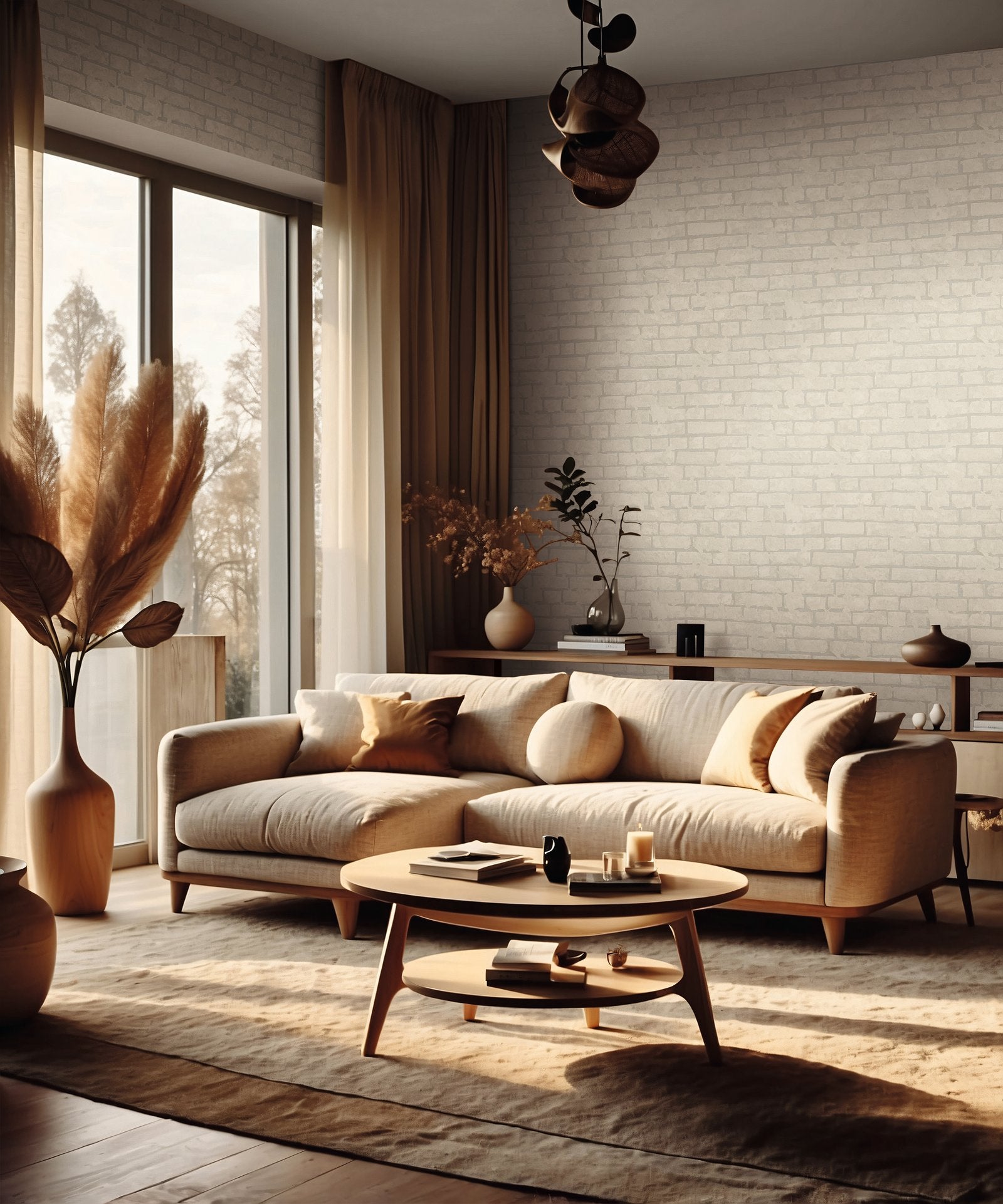 Stone optics wallpaper in beige color - pattern number TR34611 - by Galerie in the Terra collection
