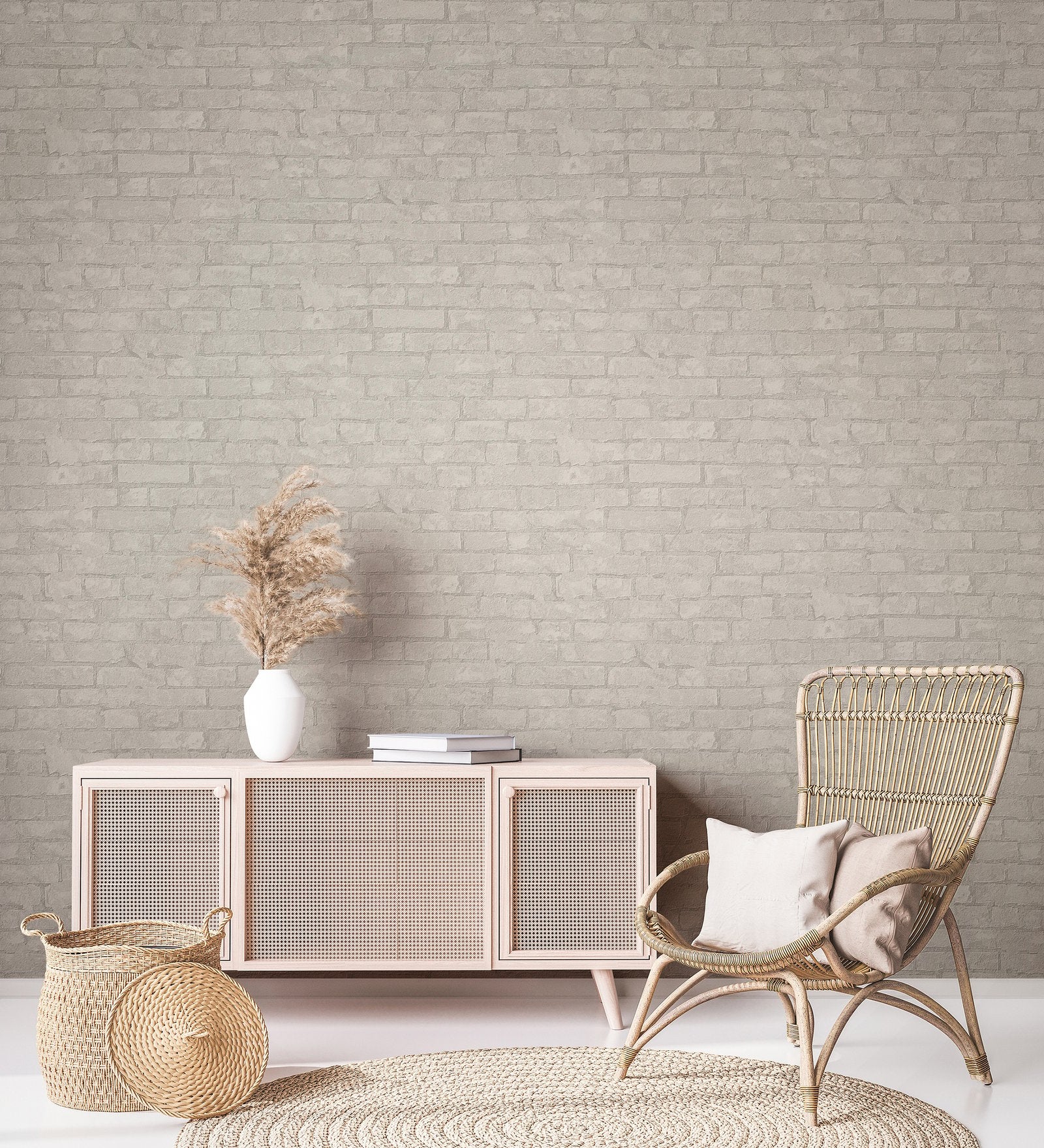Stone optics wallpaper in beige color - pattern number TR34612 - by Galerie in the Terra collection