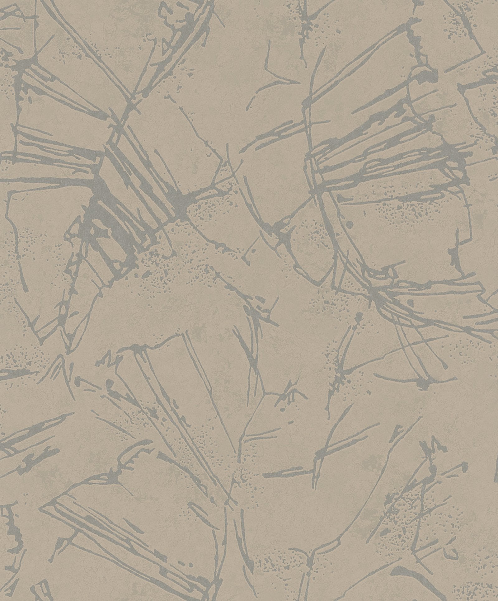 Graphic wallpaper in beige color - pattern number TR34614 - by Galerie in the Terra collection