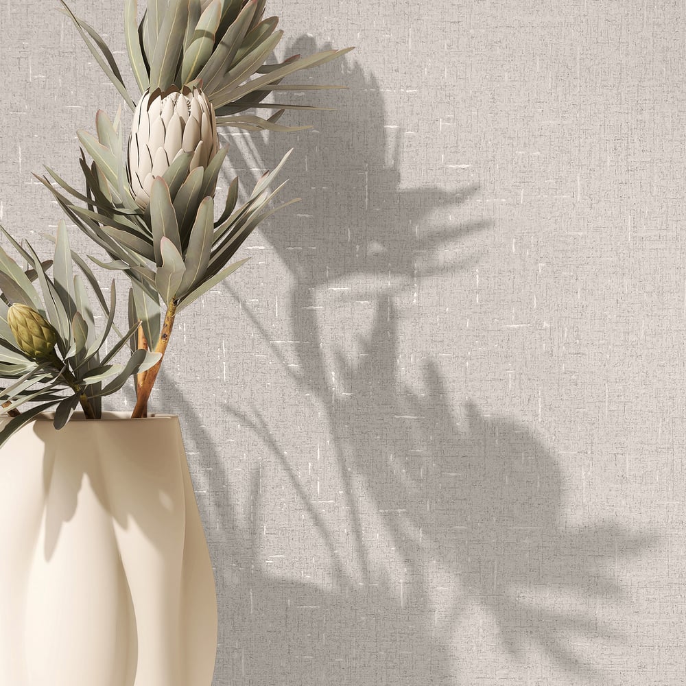 Uni Wallpaper in beige color - pattern number 35107 - by Galerie in the City Romance collection