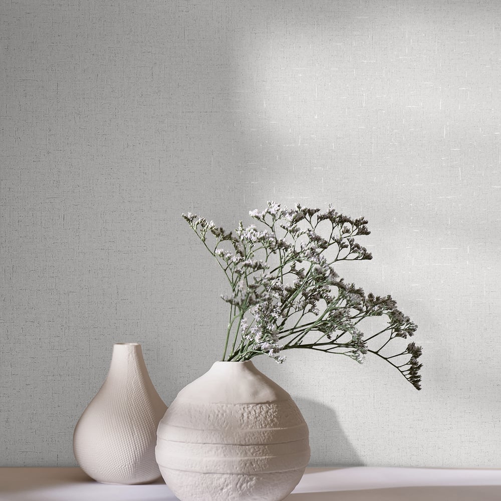 Uni Wallpaper in grey color - pattern number 35109 - by Galerie in the City Romance collection