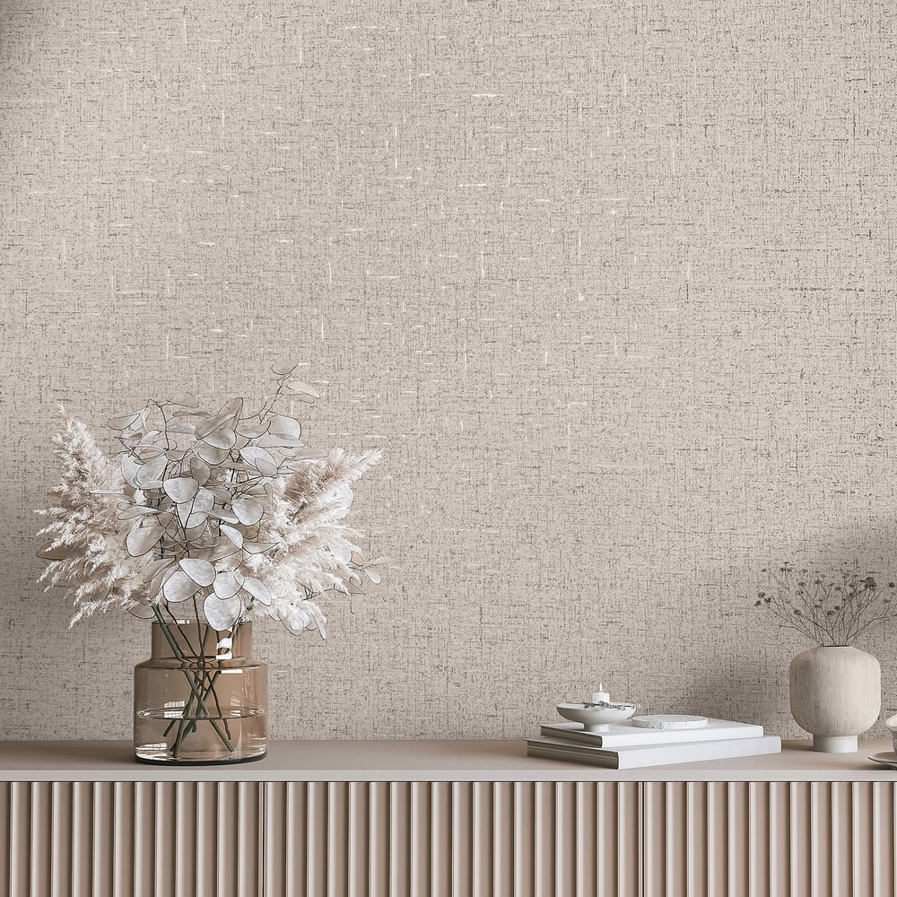 Uni Wallpaper in beige color - pattern number 35113 - by Galerie in the City Romance collection