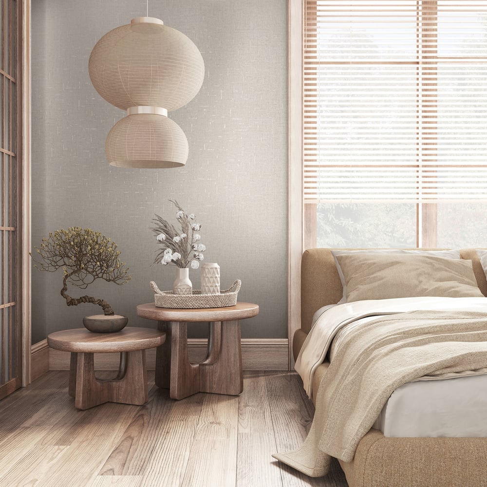 Uni Wallpaper in beige color - pattern number 35114 - by Galerie in the City Romance collection