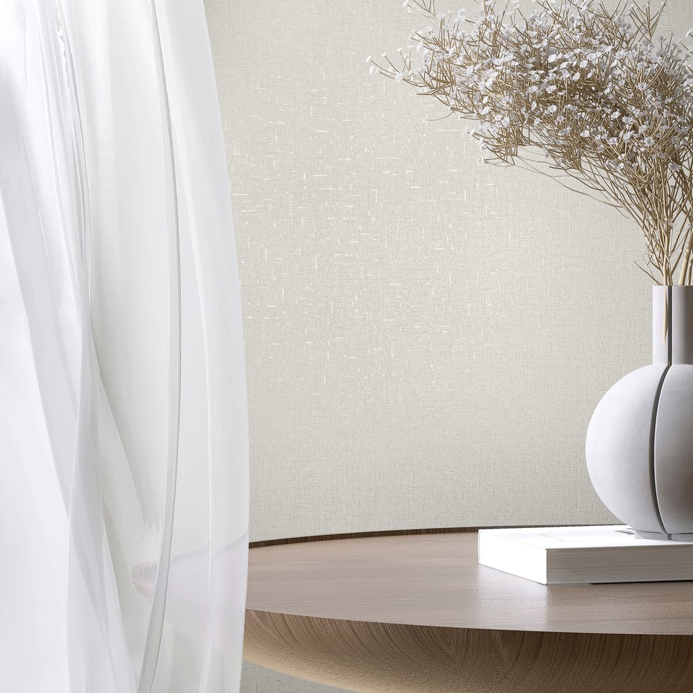 Uni Wallpaper in white color - pattern number 35115 - by Galerie in the City Romance collection