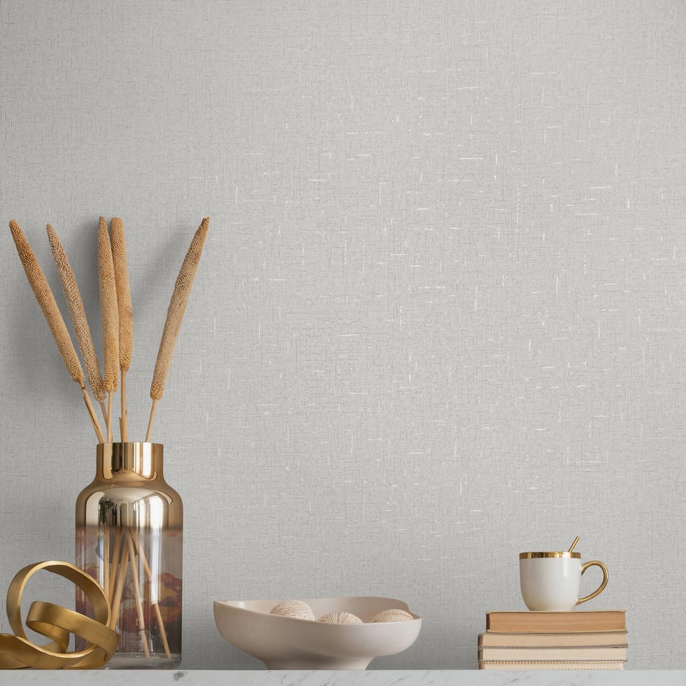 Uni Wallpaper in grey color - pattern number 35116 - by Galerie in the City Romance collection