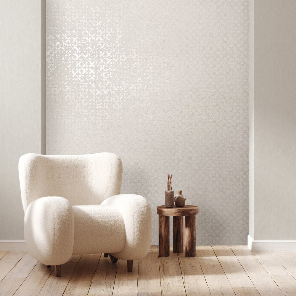 Graphics Wallpaper in beige color - pattern number 35122 - by Galerie in the City Romance collection