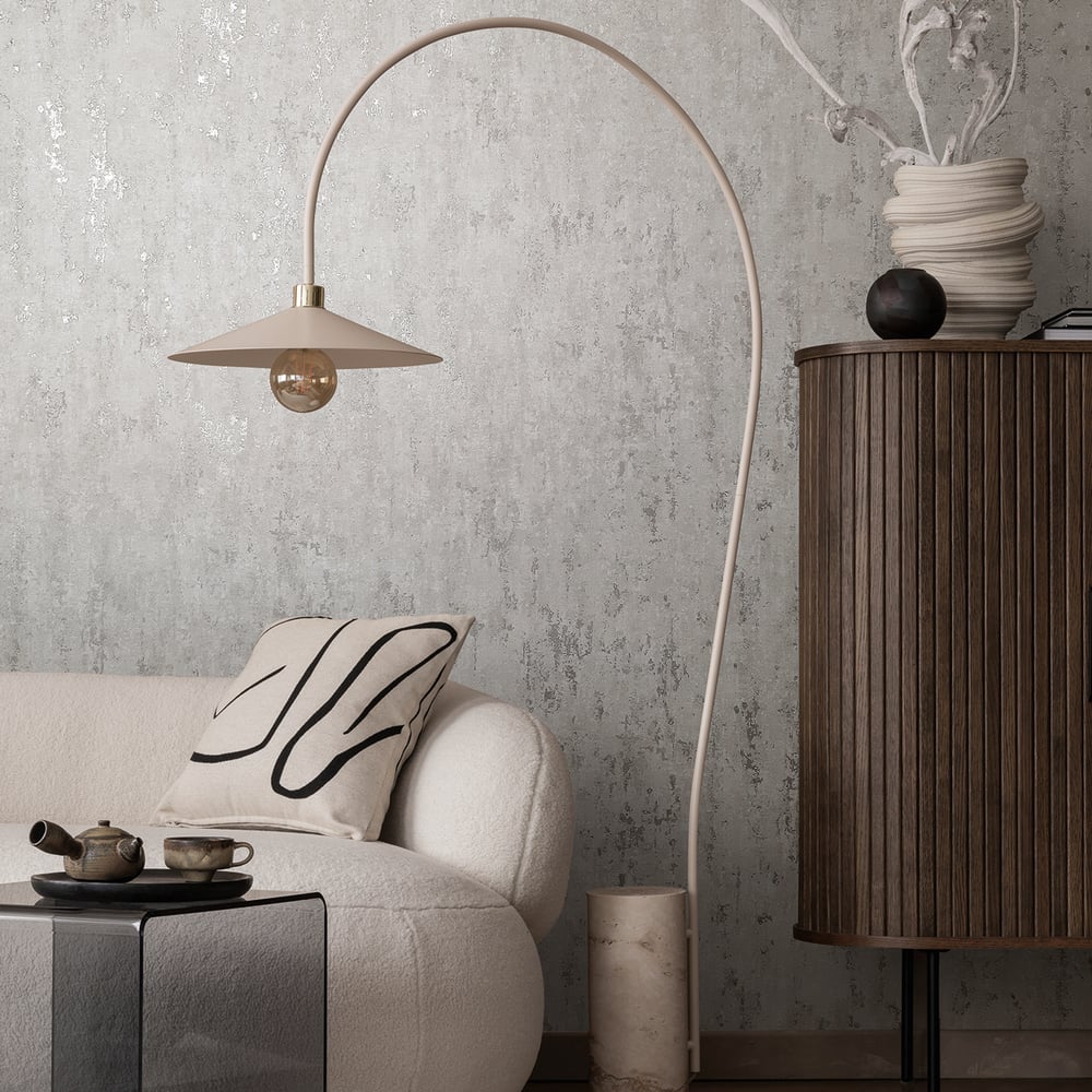 Concrete look Wallpaper in grey color - pattern number 35123 - by Galerie in the City Romance collection