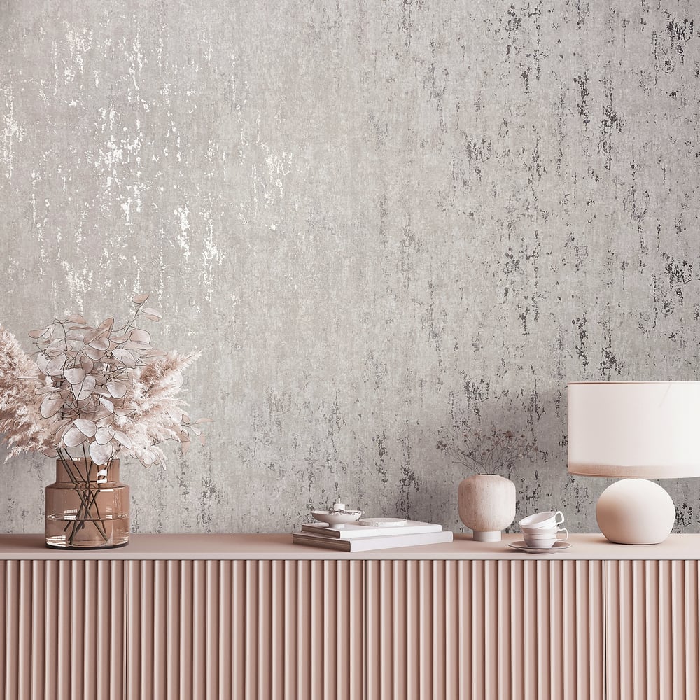 Concrete look Wallpaper in grey color - pattern number 35123 - by Galerie in the City Romance collection