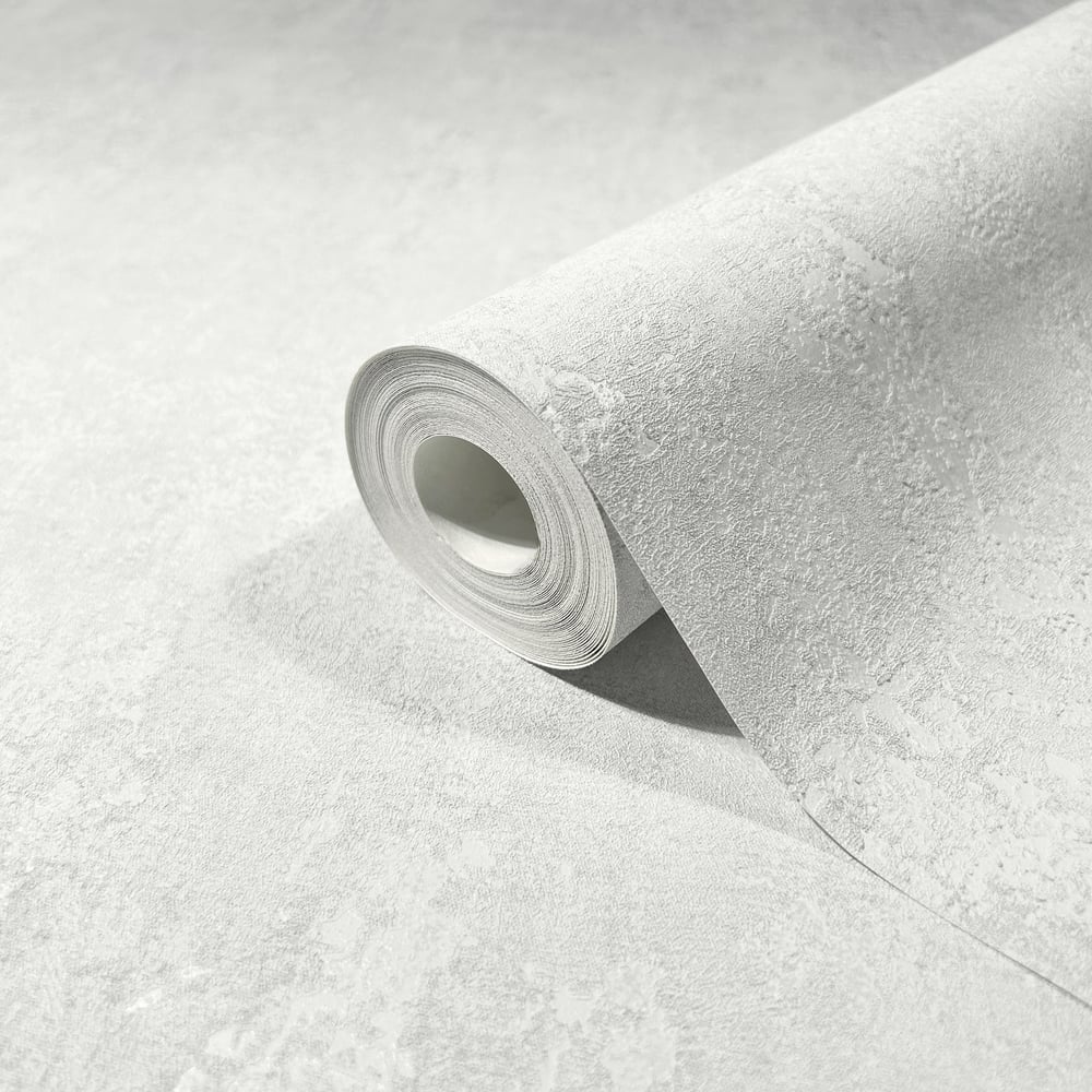 Concrete look Wallpaper in white color - pattern number 35126 - by Galerie in the City Romance collection