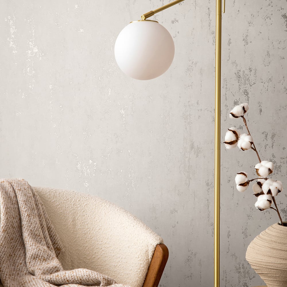 Concrete look Wallpaper in beige color - pattern number 35127 - by Galerie in the City Romance collection
