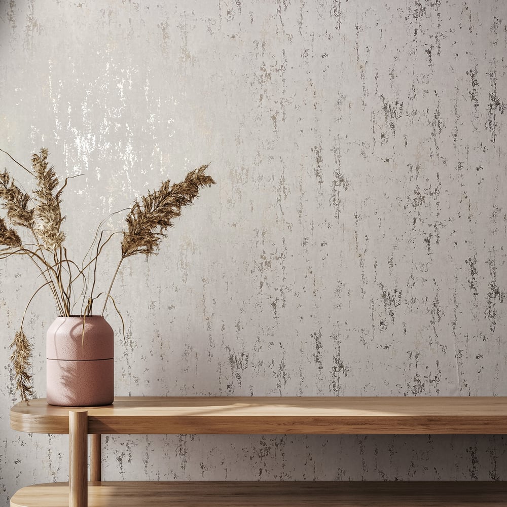 Concrete look Wallpaper in beige color - pattern number 35127 - by Galerie in the City Romance collection