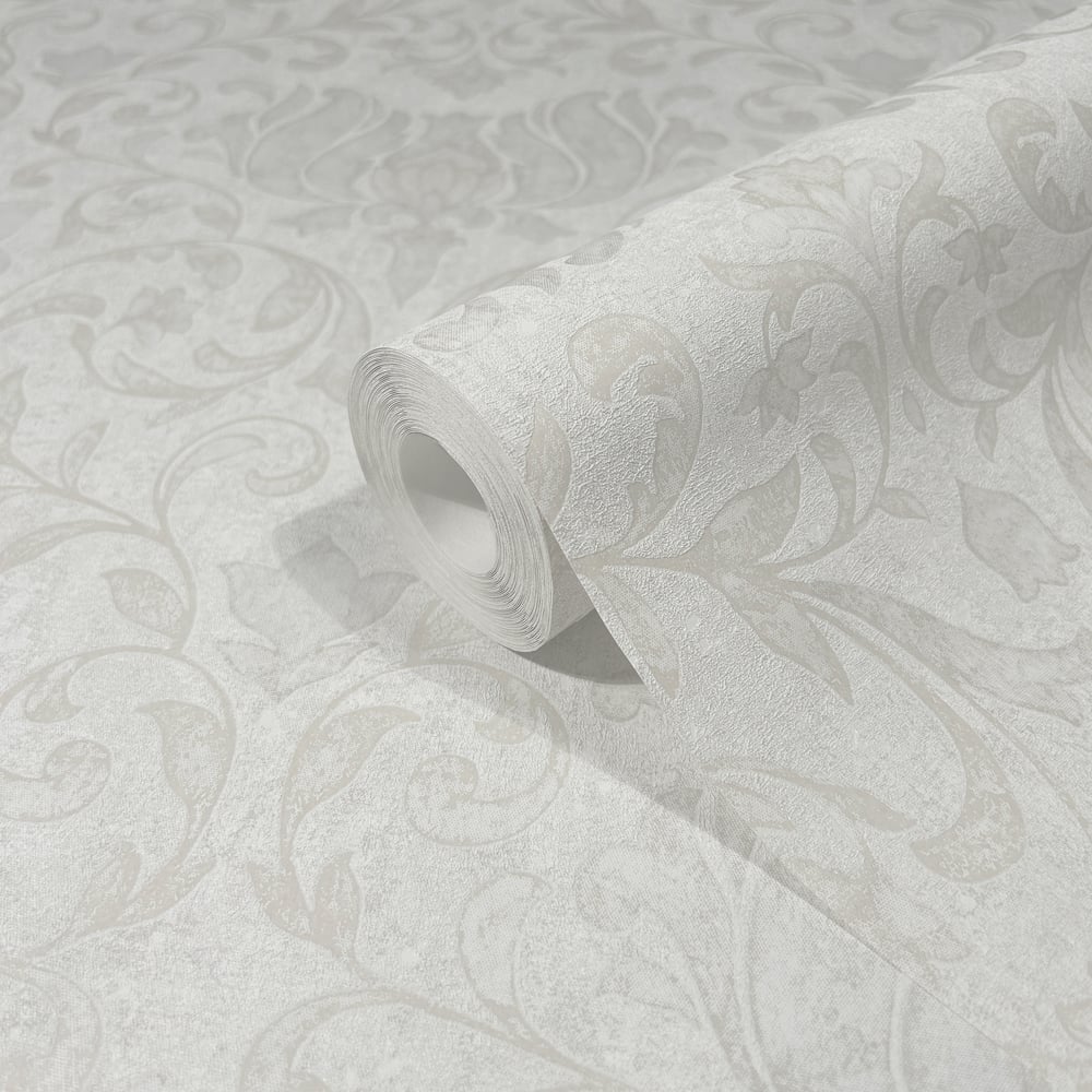 Floral Wallpaper in white color - pattern number 35148 - by Galerie in the City Romance collection
