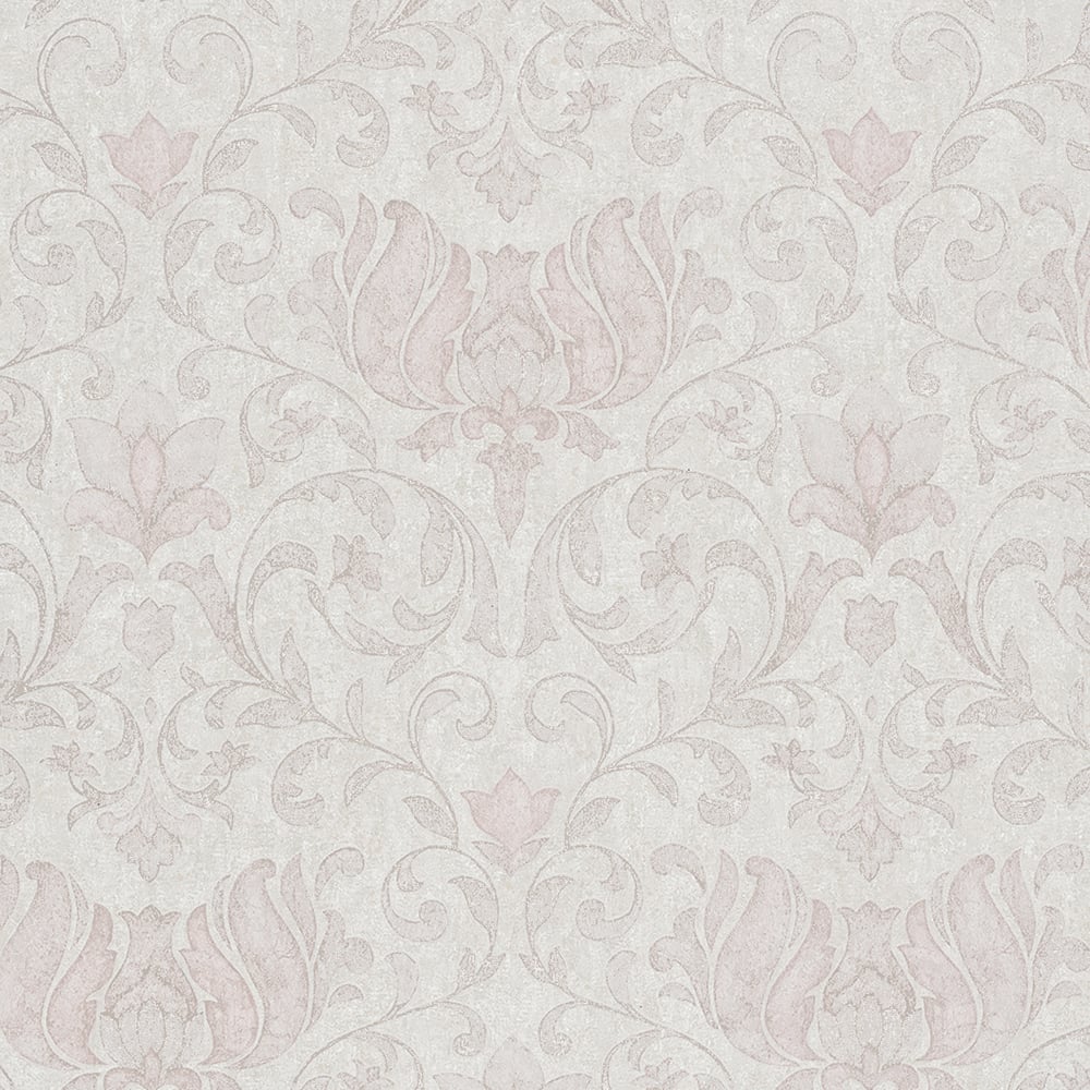 Floral Wallpaper in grey color - pattern number 35149 - by Galerie in the City Romance collection