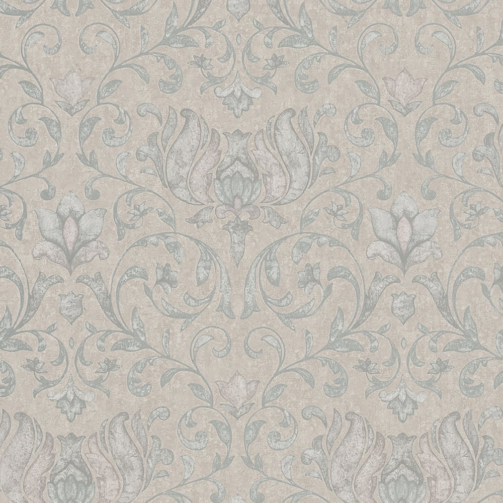 Floral Wallpaper in beige color - pattern number 35151 - by Galerie in the City Romance collection