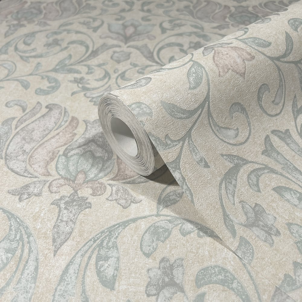 Floral Wallpaper in beige color - pattern number 35151 - by Galerie in the City Romance collection
