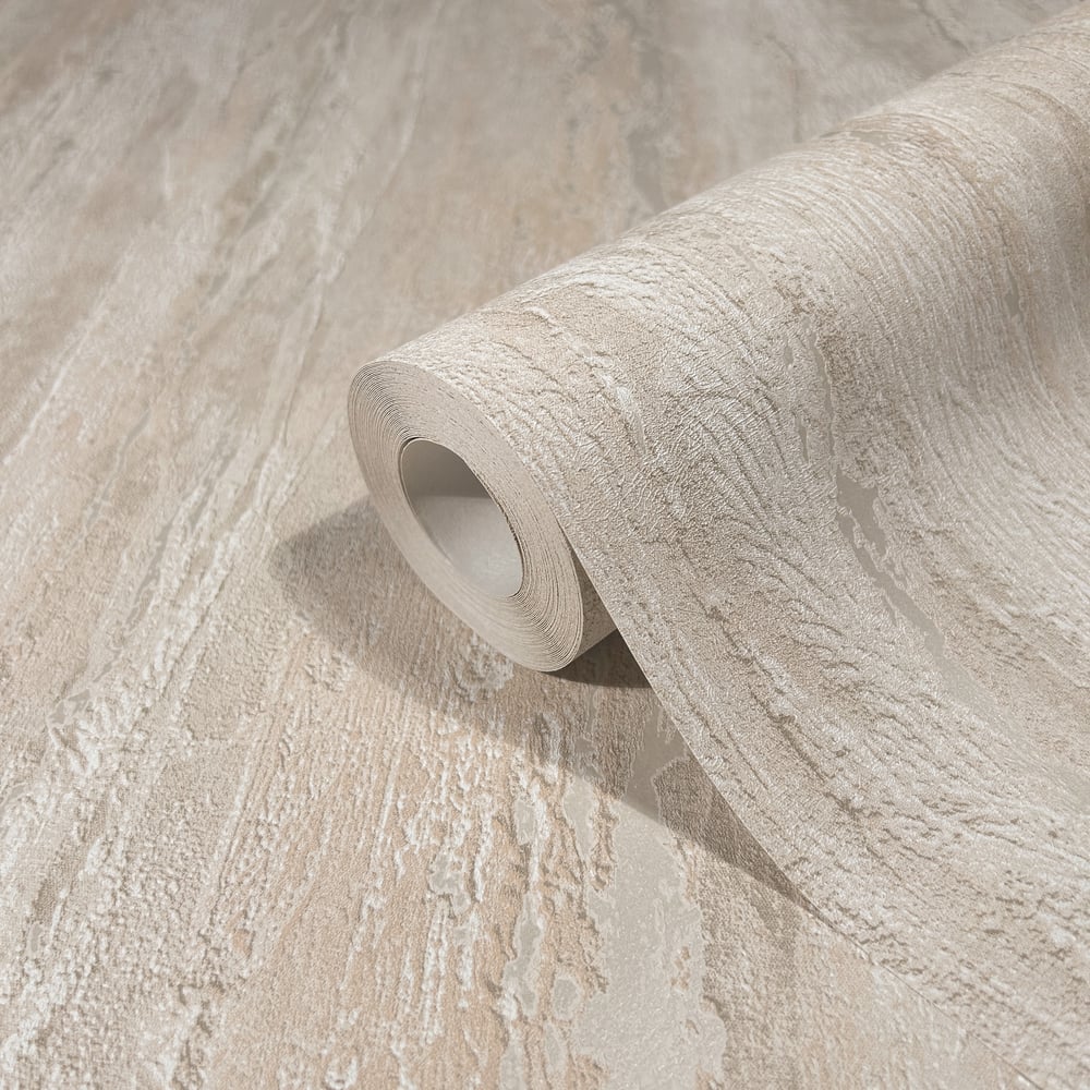 Plaster look Wallpaper in beige color - pattern number 35154 - by Galerie in the City Romance collection