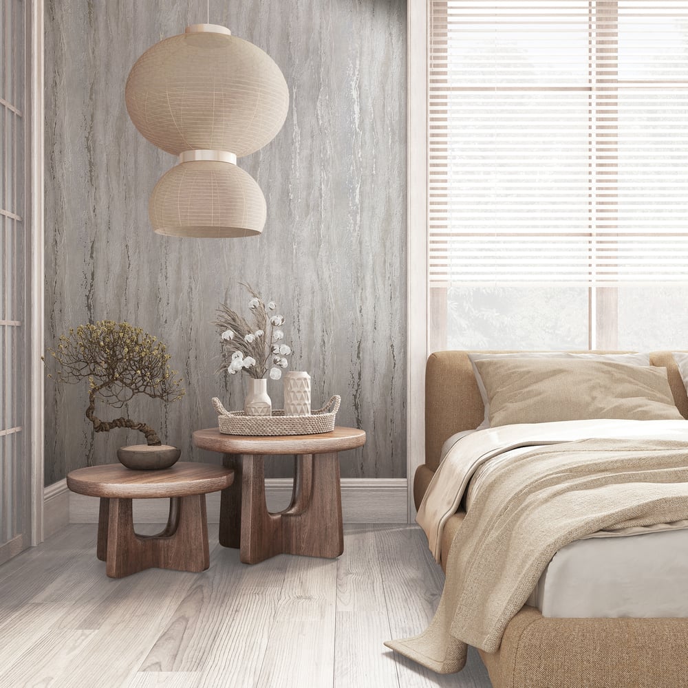 Plaster look Wallpaper in beige color - pattern number 35159 - by Galerie in the City Romance collection