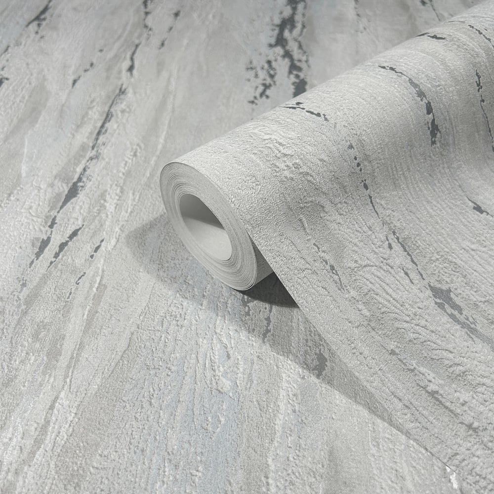 Plaster look Wallpaper in grey color - pattern number 35160 - by Galerie in the City Romance collection