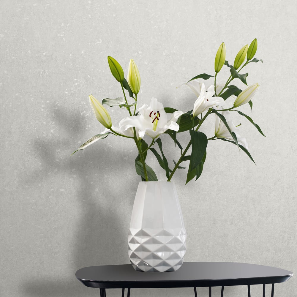 Concrete look Wallpaper in white color - pattern number 35161 - by Galerie in the City Romance collection