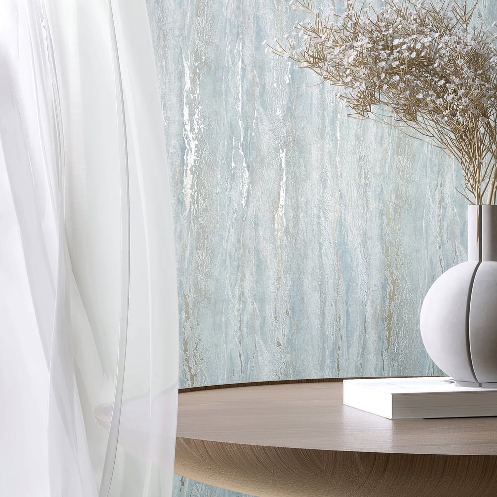 Plaster look Wallpaper in white color - pattern number 35165 - by Galerie in the City Romance collection