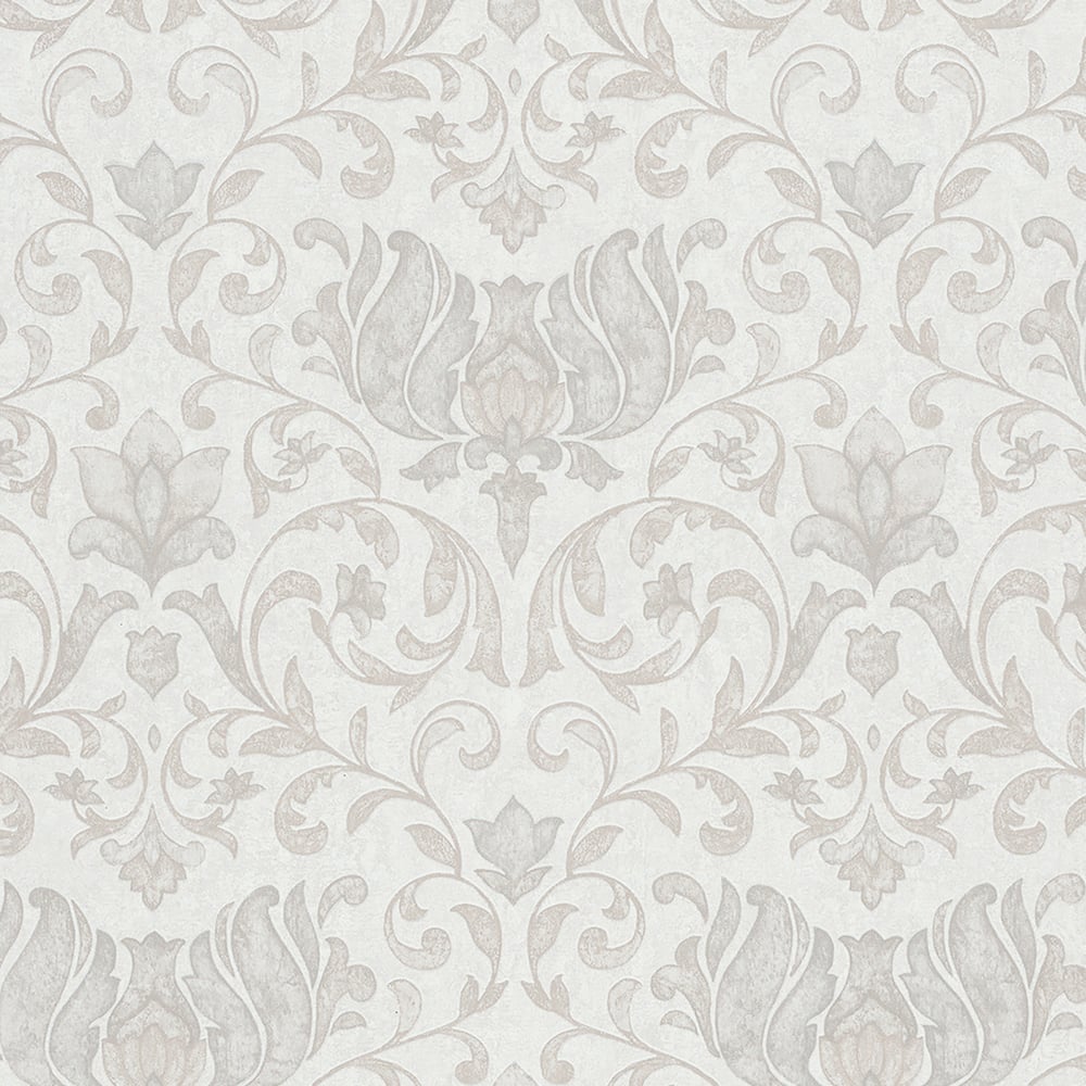 Floral Wallpaper in white color - pattern number 35168 - by Galerie in the City Romance collection