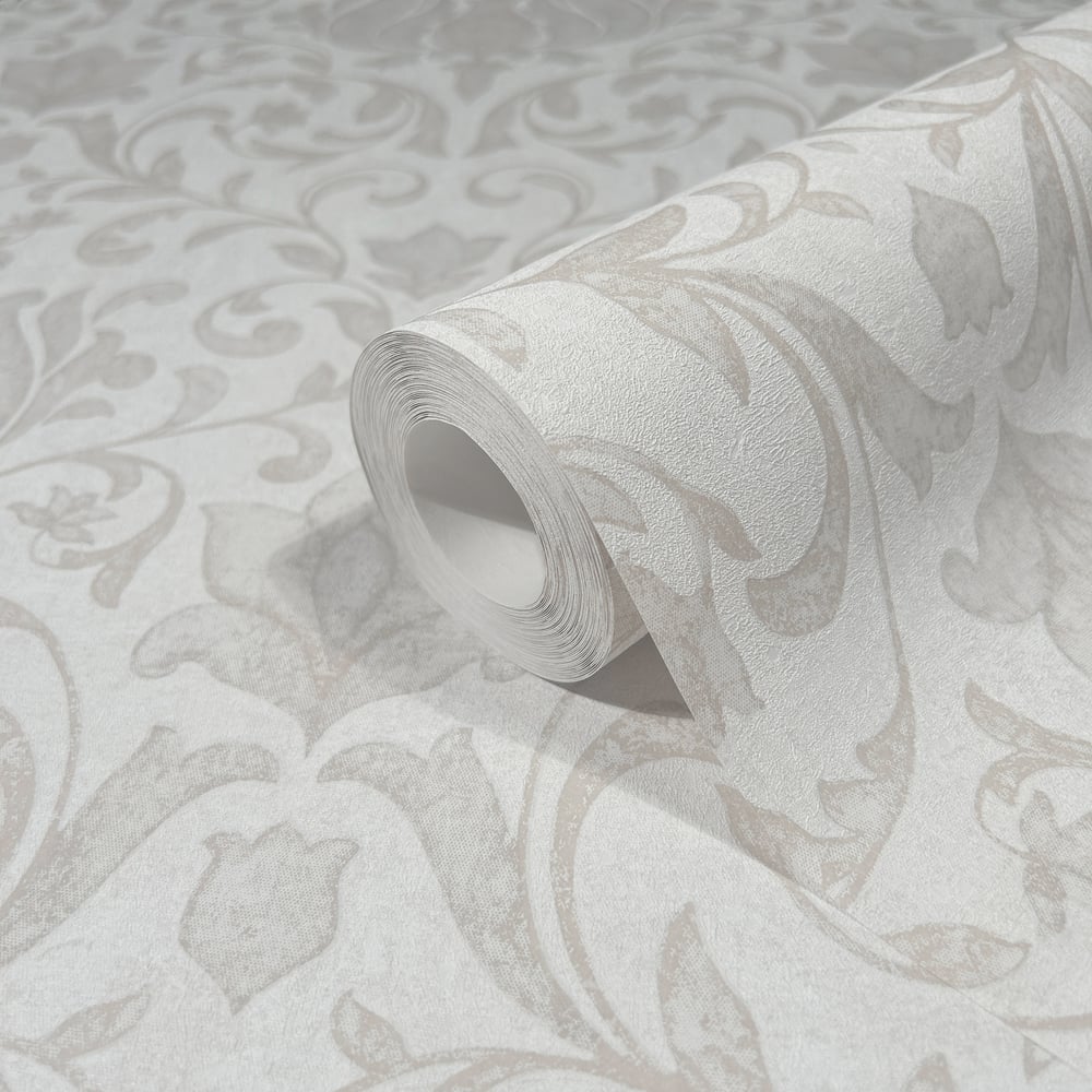 Floral Wallpaper in white color - pattern number 35168 - by Galerie in the City Romance collection