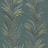 Leaf Flourish wallpaper in green blue color - pattern number 35905 - by Galerie in the Ornamenta collection