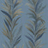 Leaf Flourish wallpaper in blue gold color - pattern number 35906 - by Galerie in the Ornamenta collection