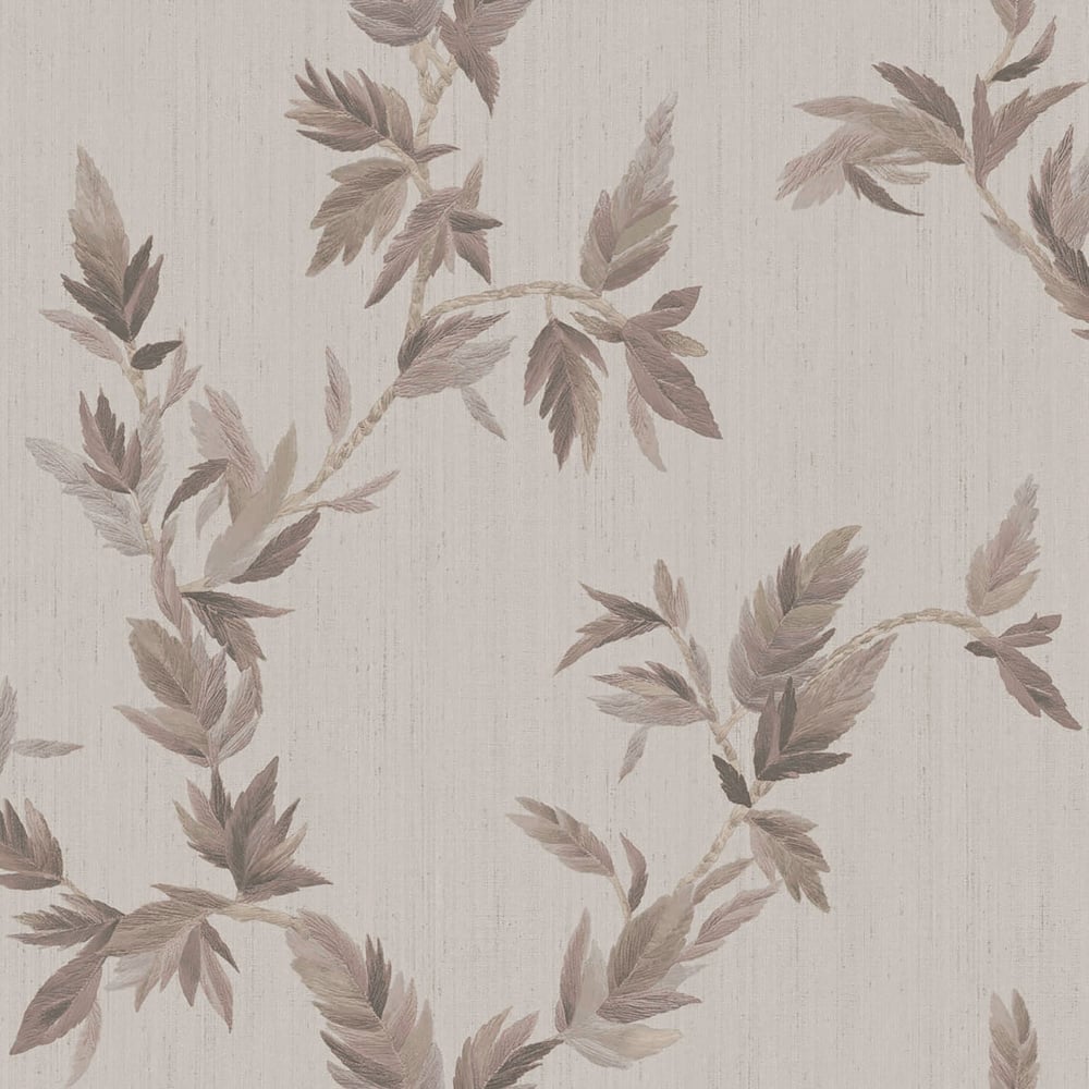 Thin Leaf wallpaper in grey gold color - pattern number 35918 - by Galerie in the Ornamenta collection