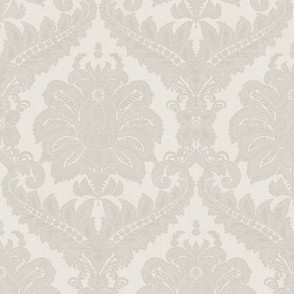 Traditional Damask wallpaper in grey color - pattern number 35921 - by Galerie in the Ornamenta collection