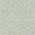 Traditional Damask wallpaper in blue cream color - pattern number 35923 - by Galerie in the Ornamenta collection