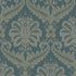 Traditional Damask wallpaper in green gold color - pattern number 35925 - by Galerie in the Ornamenta collection