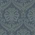 Traditional Damask wallpaper in blue gold color - pattern number 35926 - by Galerie in the Ornamenta collection