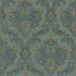 Floral Damask wallpaper in green blue color - pattern number 35945 - by Galerie in the Ornamenta collection