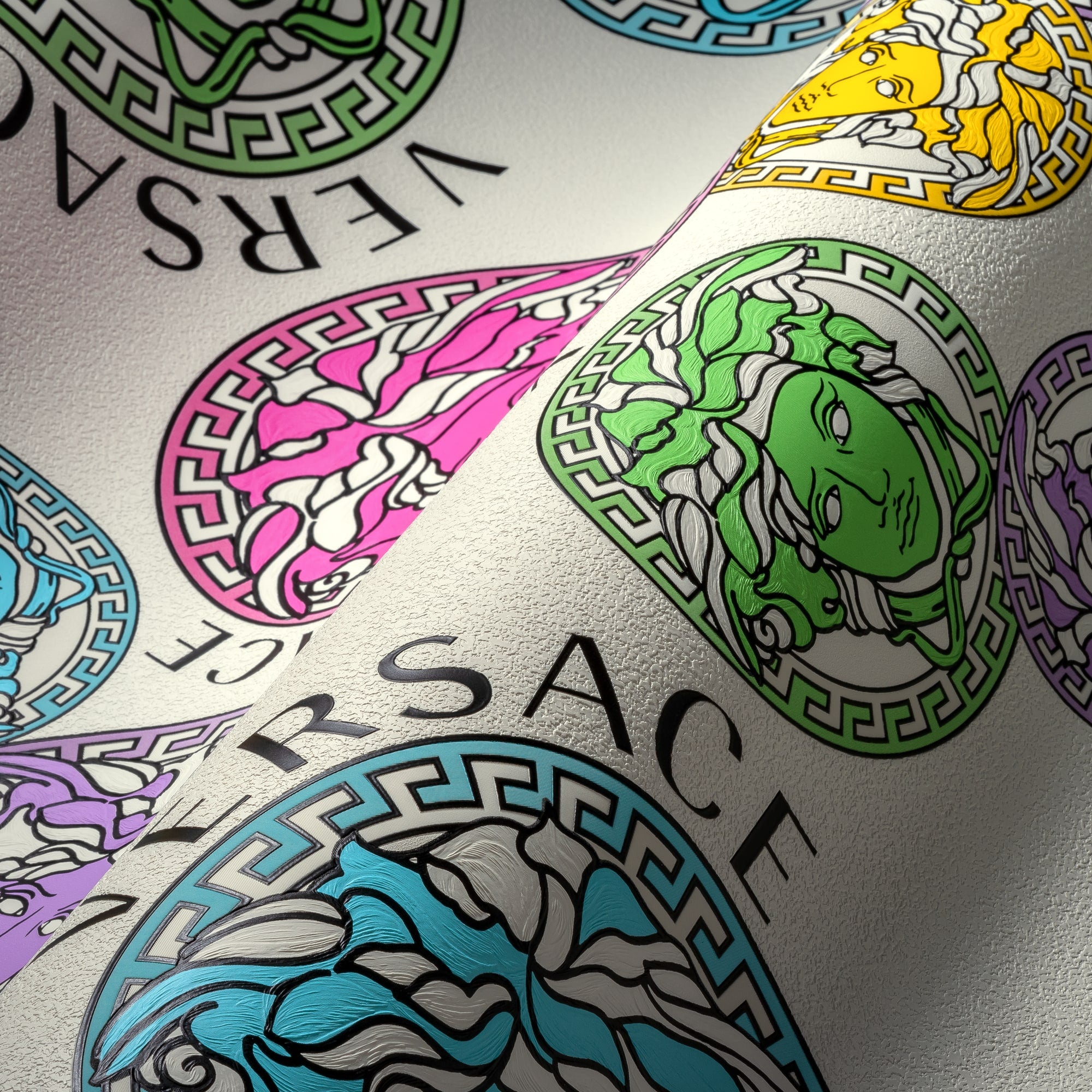 Dynasty wallpaper in confetti color - pattern number 386101X - by Seabrook in the Versace Volume 5 collection