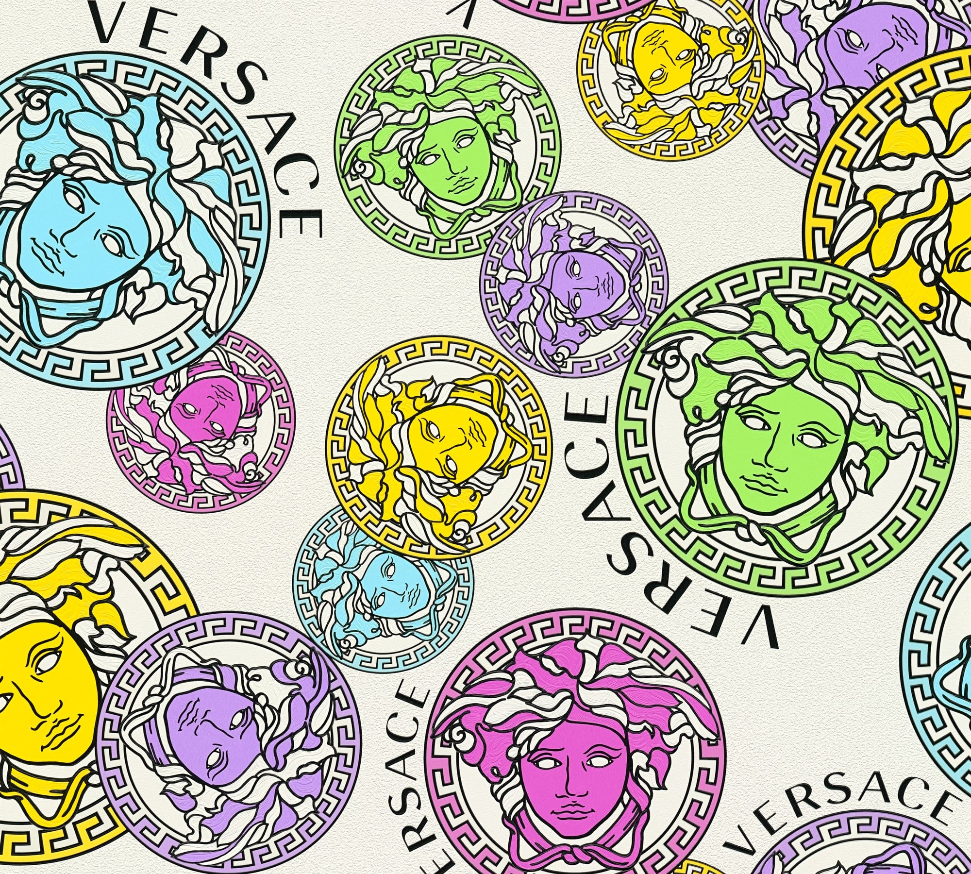 Dynasty wallpaper in confetti color - pattern number 386101X - by Seabrook in the Versace Volume 5 collection
