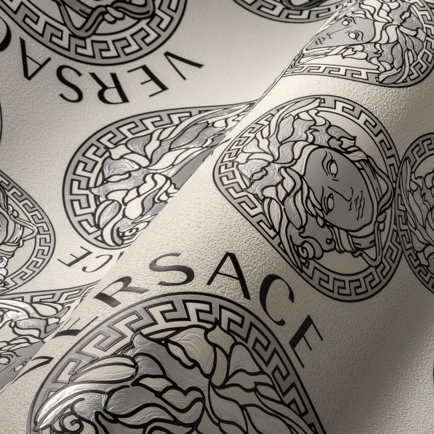Dynasty wallpaper in snowbound color - pattern number 386102X - by Seabrook in the Versace Volume 5 collection