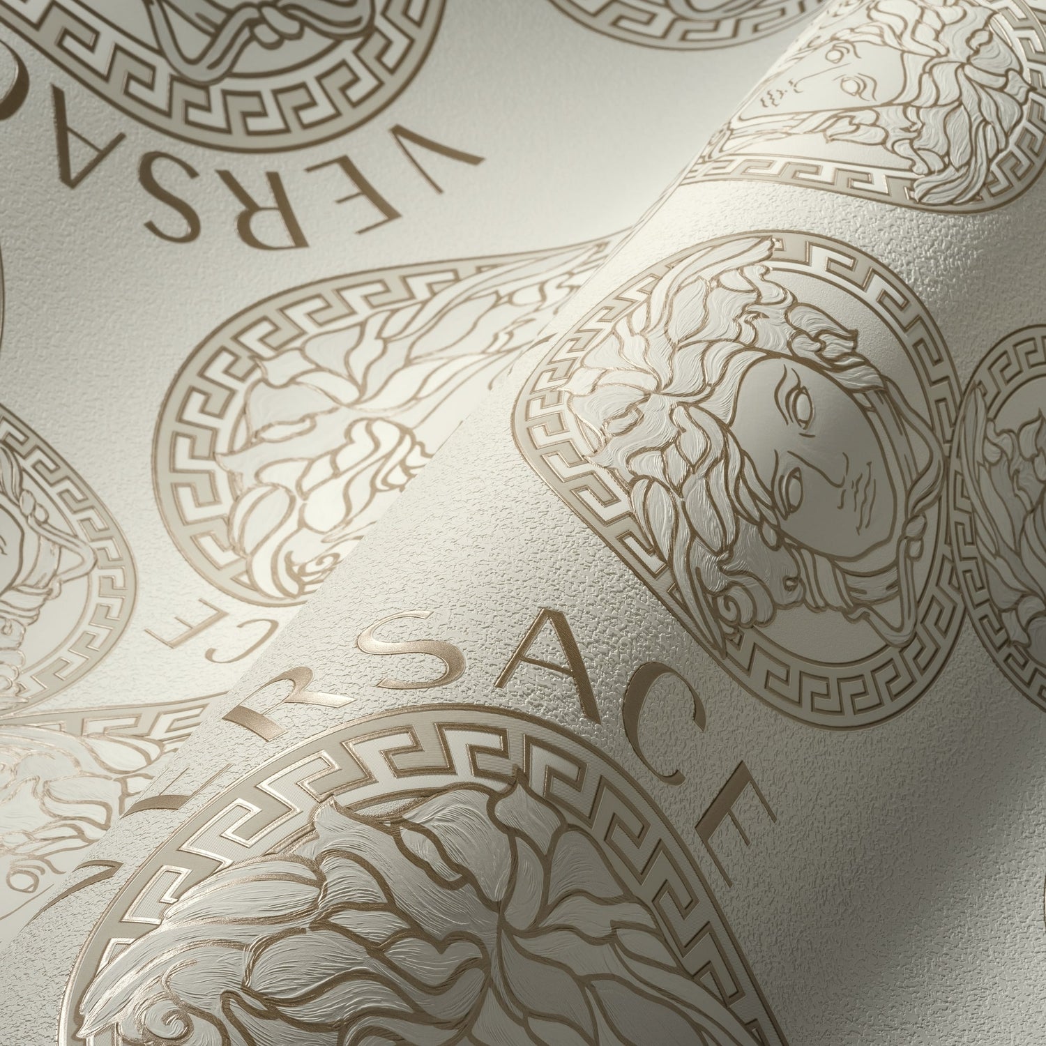 Dynasty wallpaper in cappuccino color - pattern number 386103X - by Seabrook in the Versace Volume 5 collection