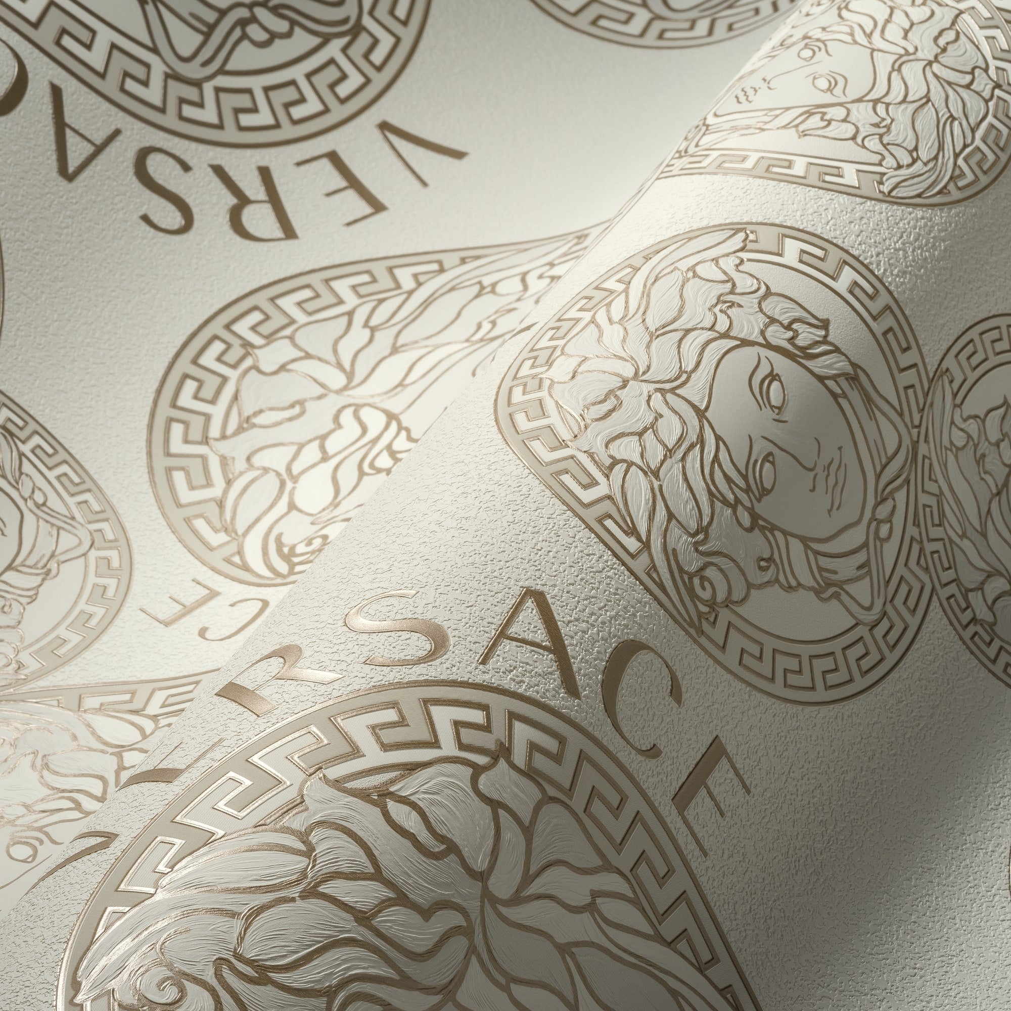Dynasty wallpaper in cappuccino color - pattern number 386103X - by Seabrook in the Versace Volume 5 collection