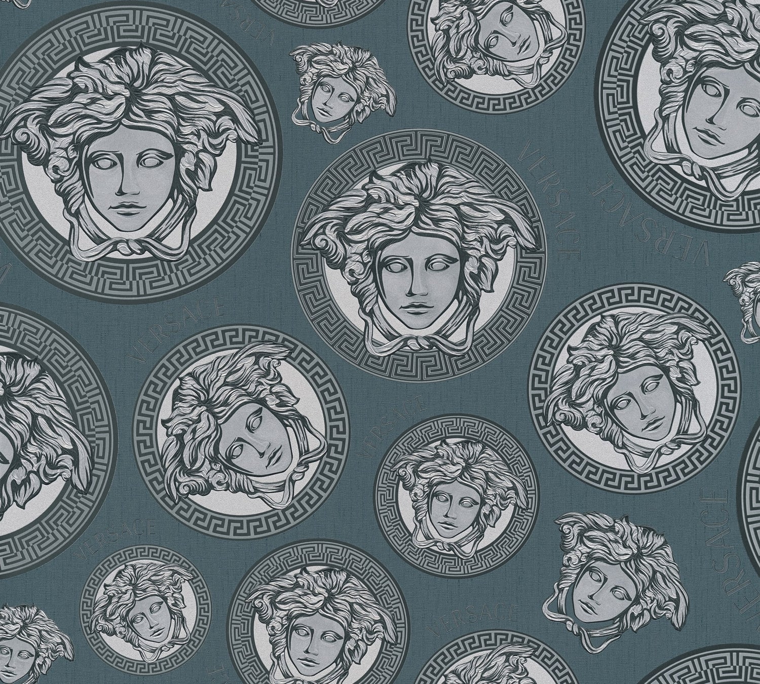 Monarch wallpaper in oceanic color - pattern number 386111X - by Seabrook in the Versace Volume 5 collection